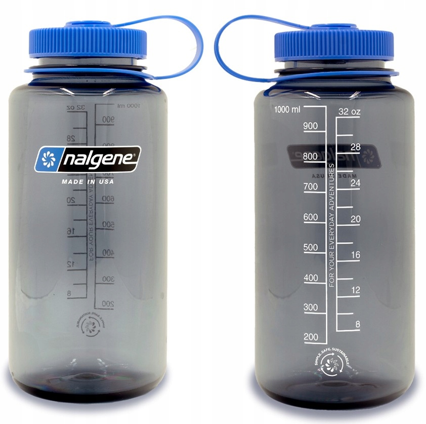 Nalgene Butelka do Wody Bidon Wide Mouth Sustain Gray Szara Bpa Free 1L