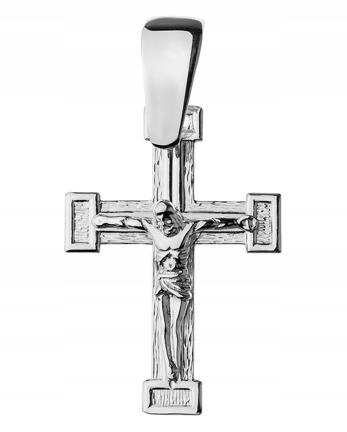 Stříbrný Pánský Velký Kříž S Ježíšem Na Silný Řetěz p.925