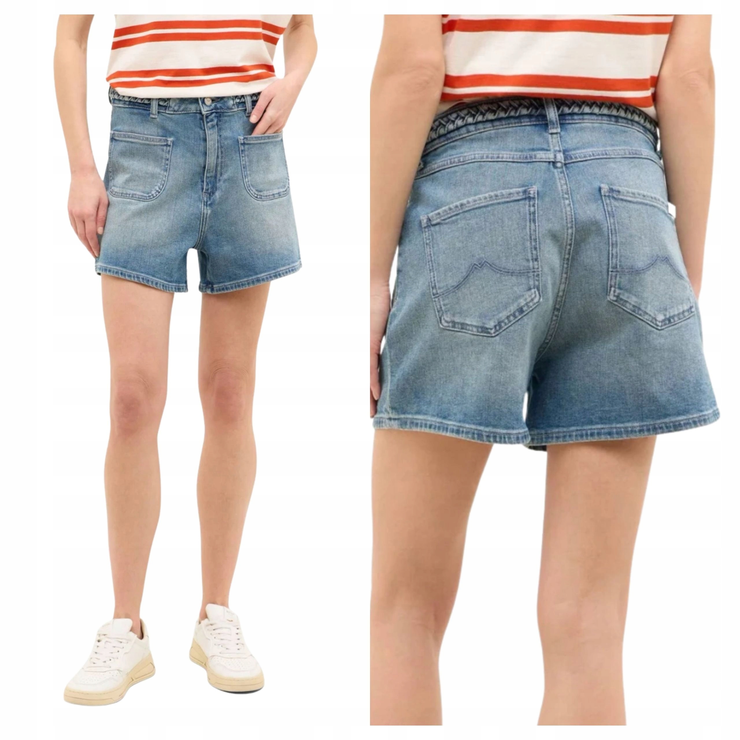 Dámské šortky Mustang Purley Džínové Modré Klasické W30