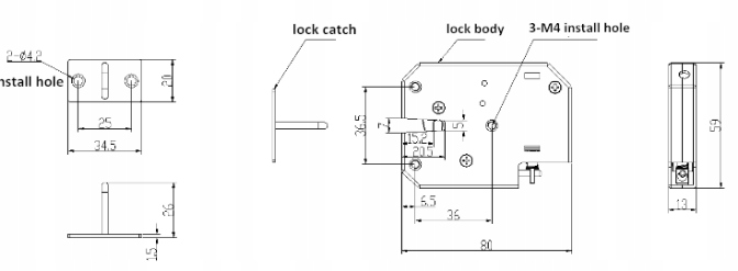 ZAMEK ELEKTROMAGNETYCZNY DANTOM DT-05 Z ODBICIEM IMPORTER Marka Dantom