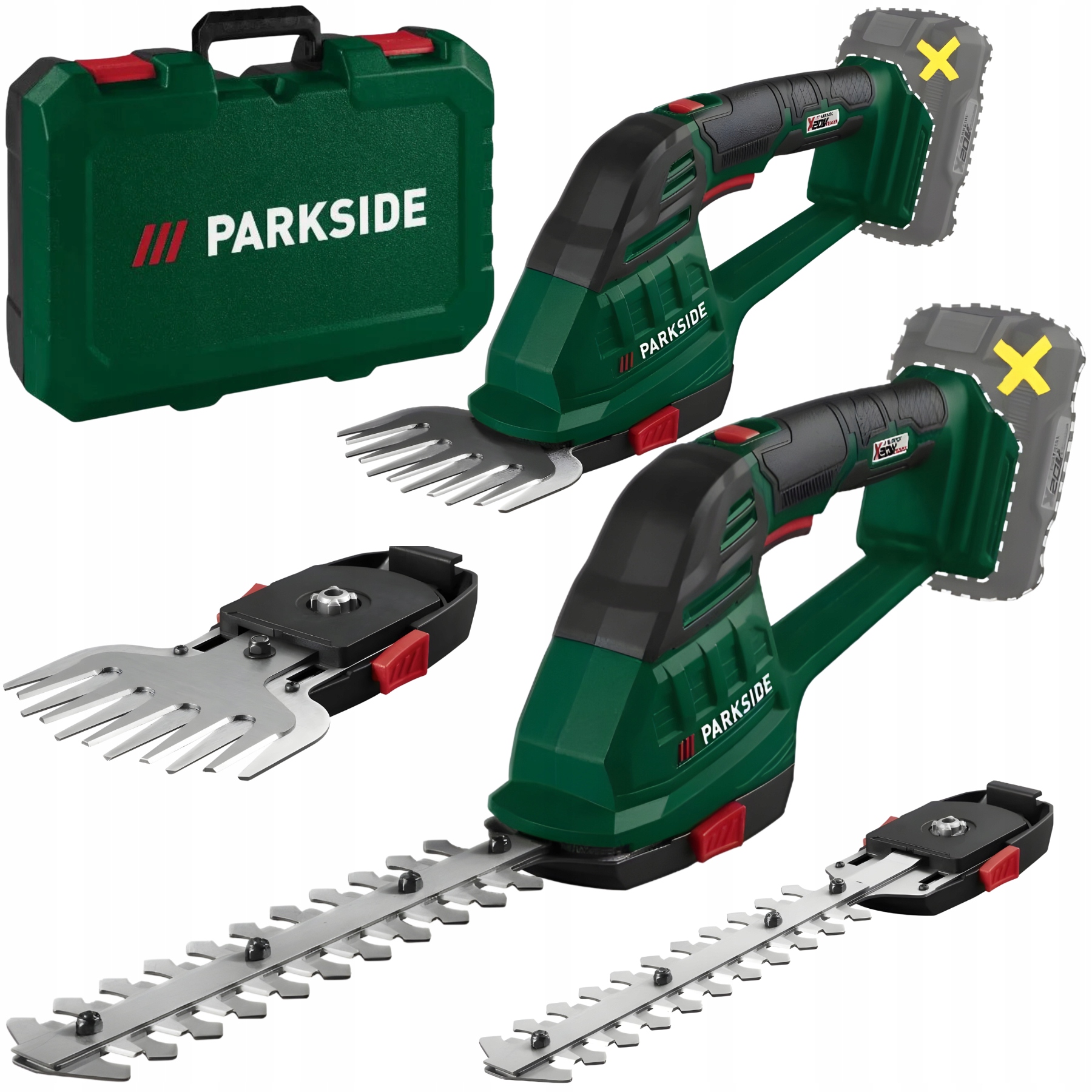 Parkside Akumulatorowe nożyce do trawy i krzewów 20 V, Pags 20-Li A1 2 w 1