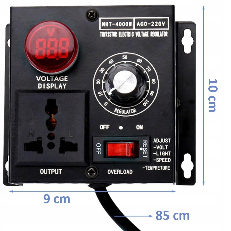 Regulator obrotów i napięcia 4000 W RegMag BT-4000W – Uniwersalne zastosowanie