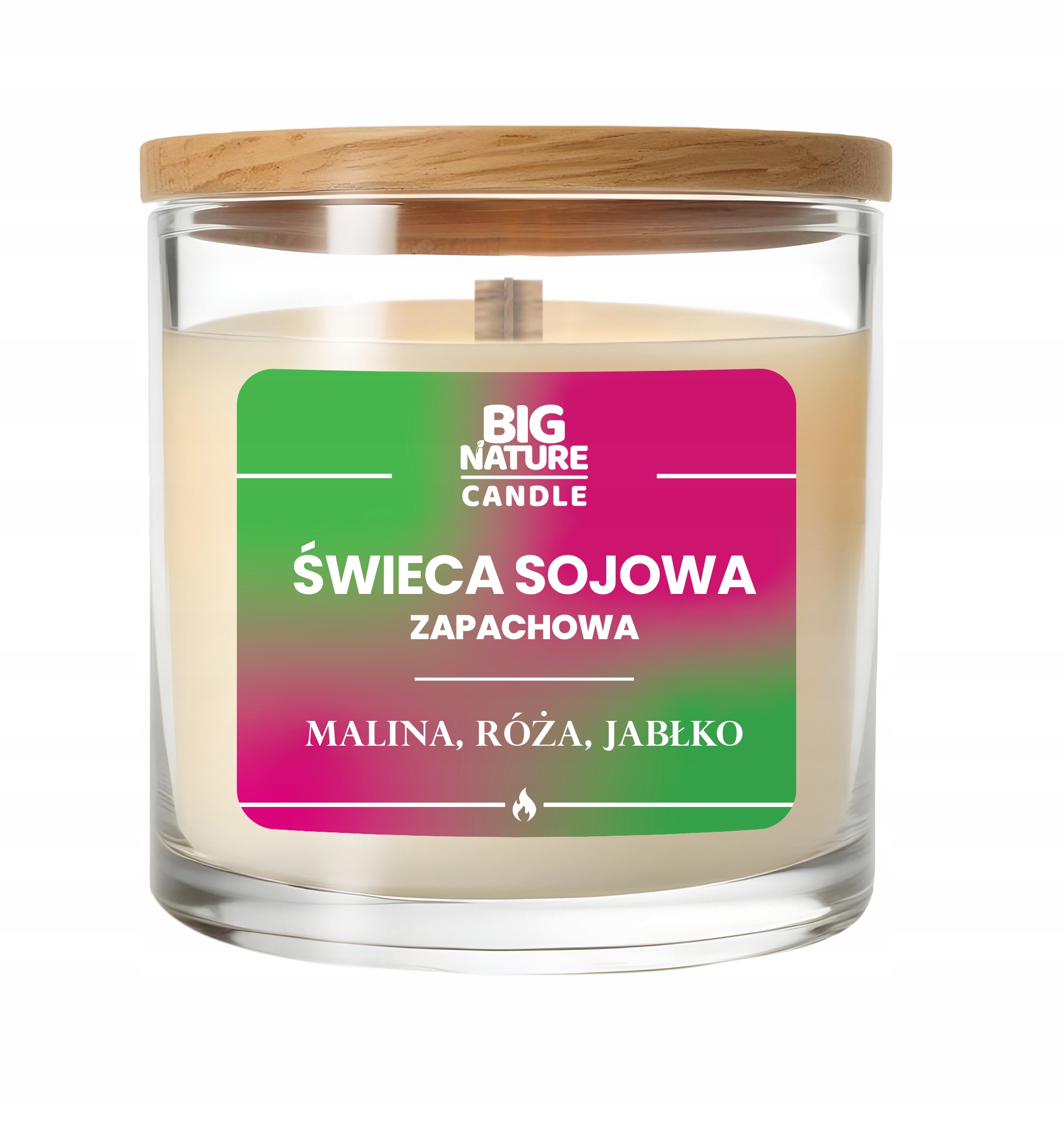 Świeca sojowa o zap. Malina, Róża i Jabłko 155g — 3