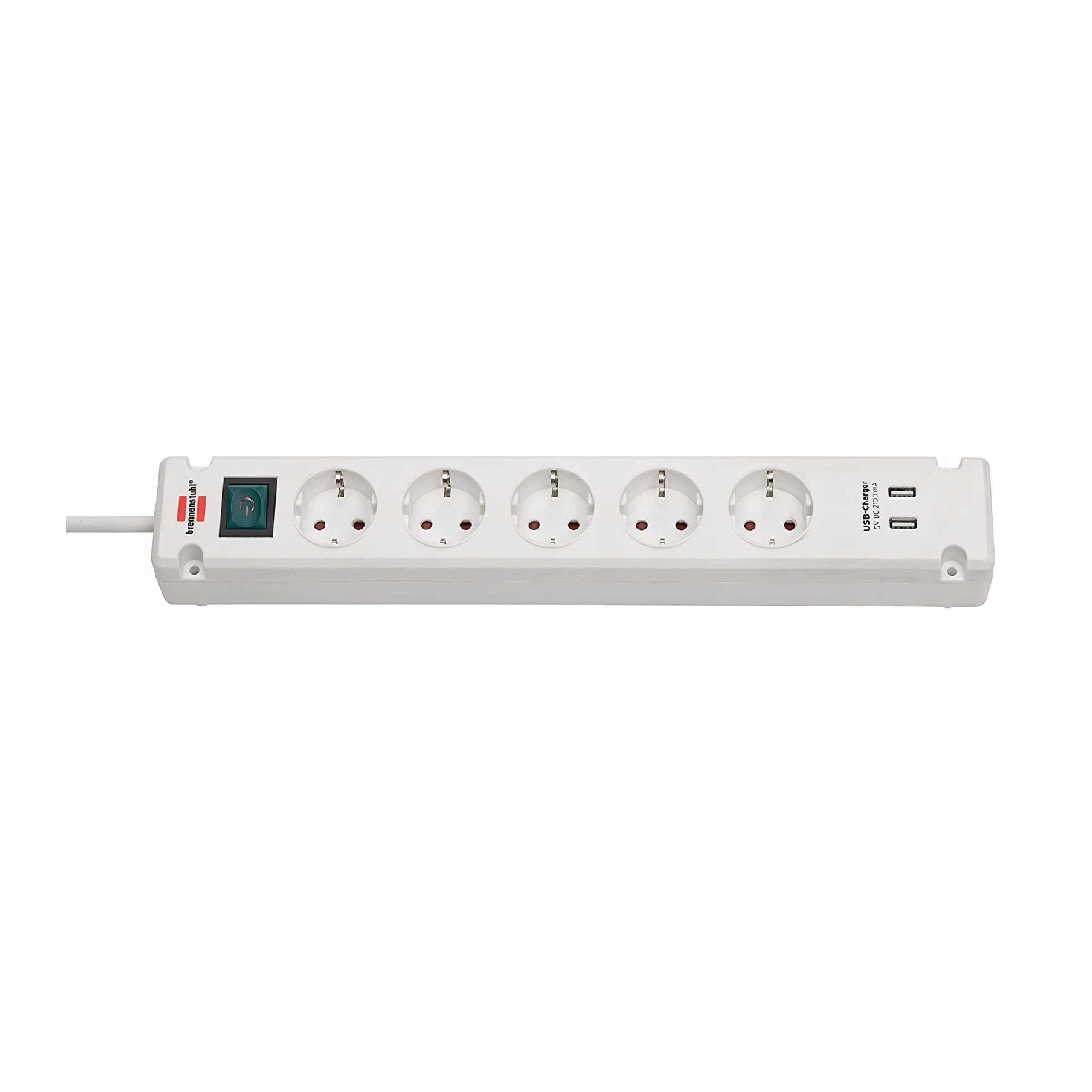 Prodlužovací Kabel Brennenstuhl 3m 7 ks bílá 5x síťová 2x Usb