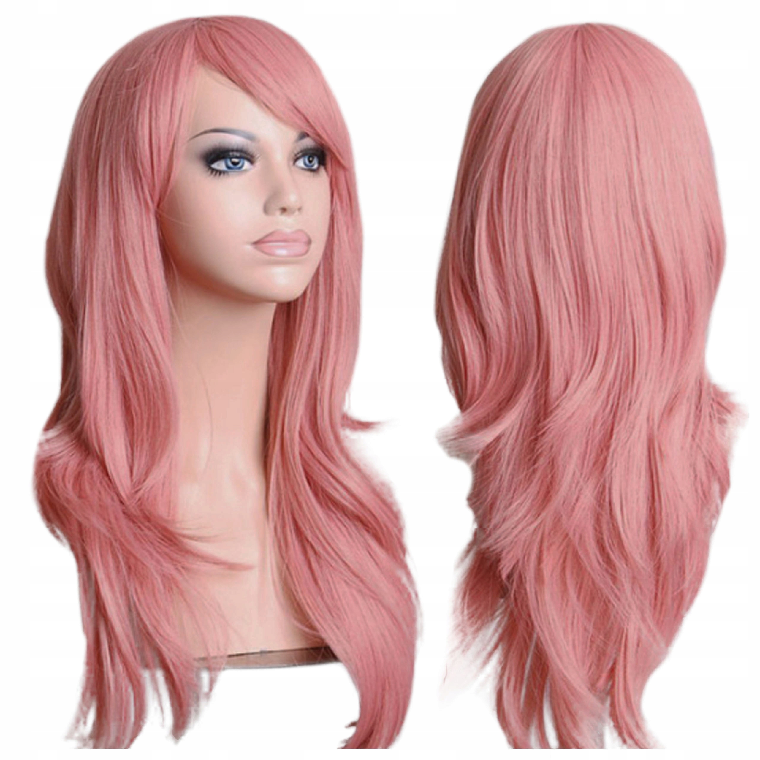 

Peruka różowa Grzywka anime manga cosplay 70 cm