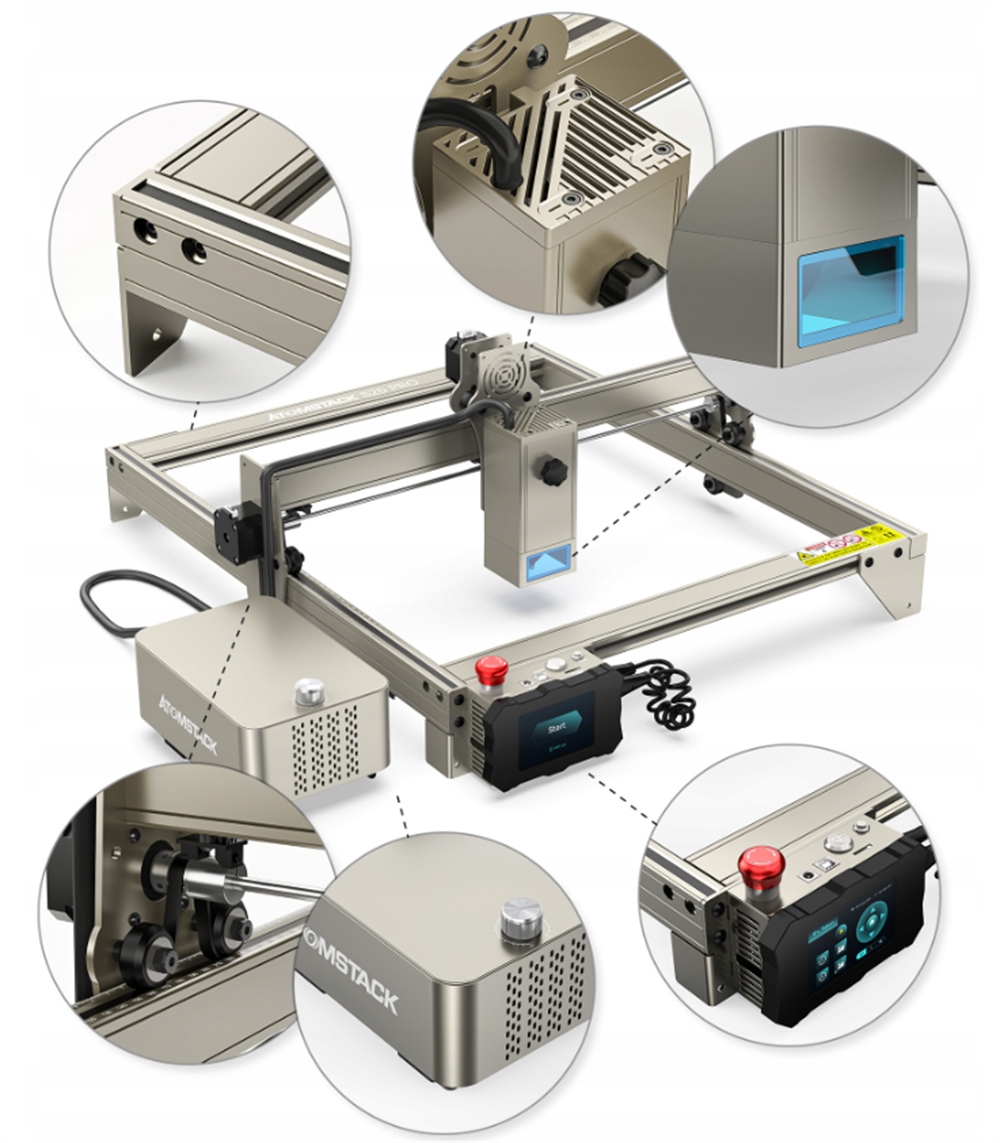 Grawer /wycinarka laserowy ATOMSTACK S20 Pro +F30 RRO +R1 PRO Rolka +XL Pad Kod producenta S20Pro +F30RRO +R1PRO Rolka +platforma