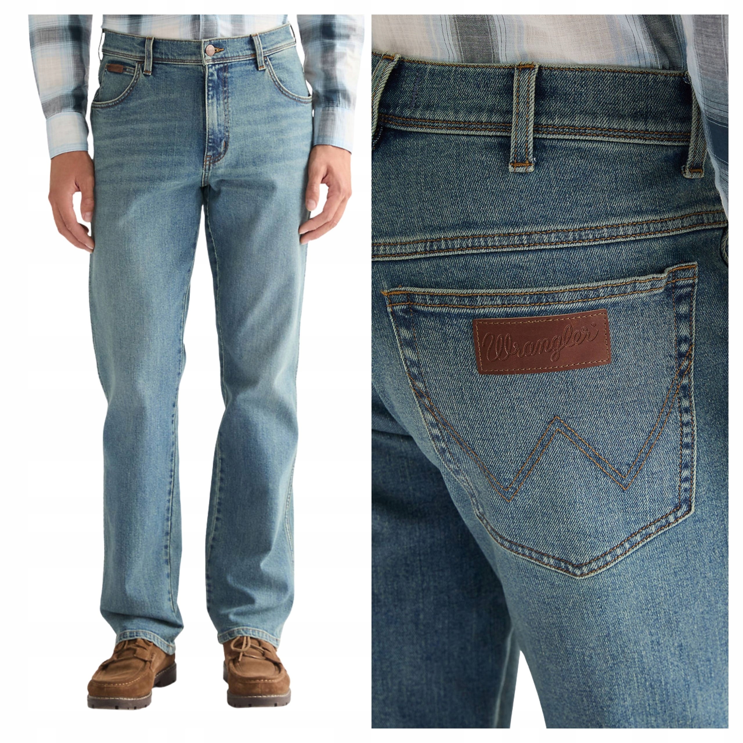 Pánské džínové kalhoty Wrangler Texas Regular Fit modré W38 L32