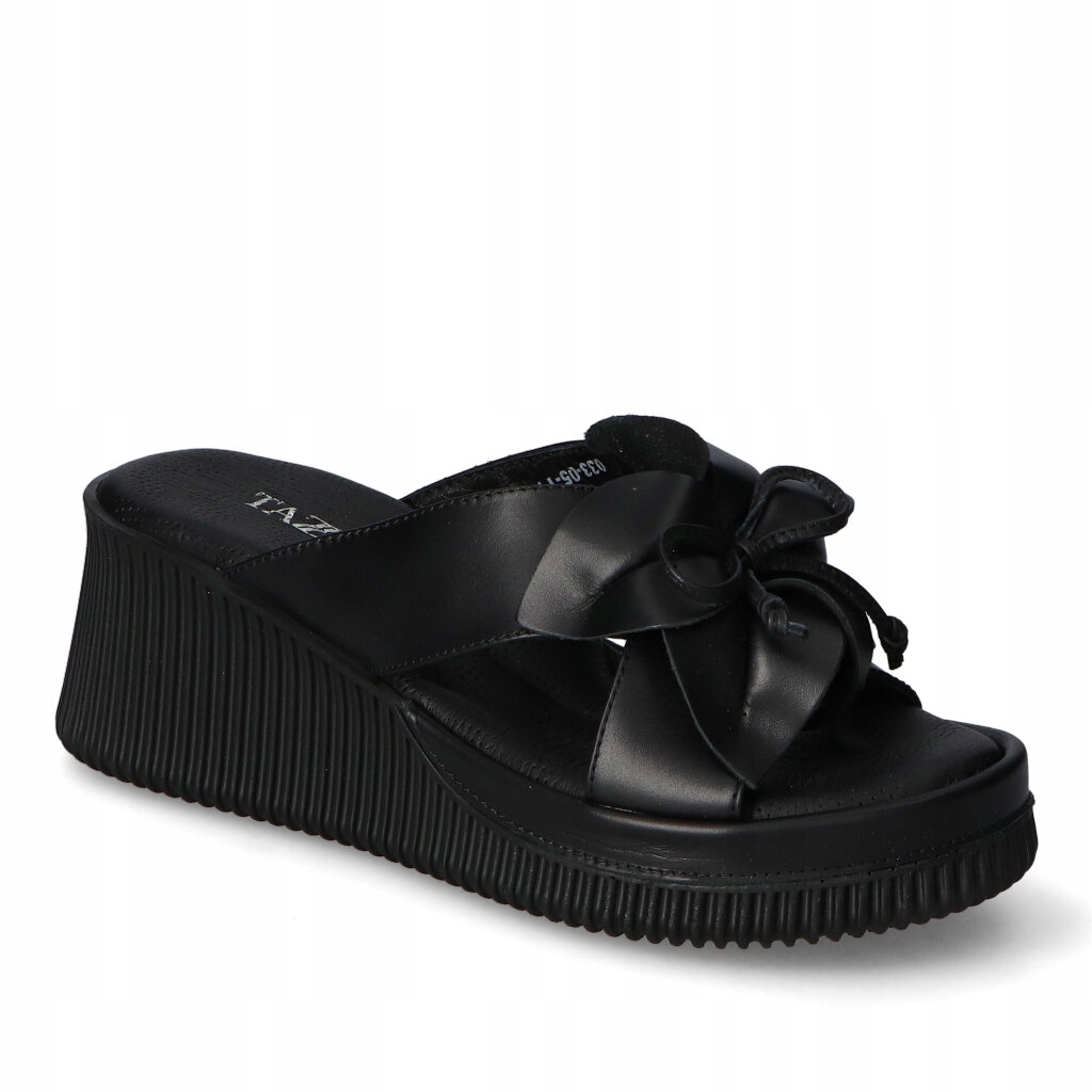 Nazouváky kožené Tazzani 03305T-14 Černá lico Květina 37