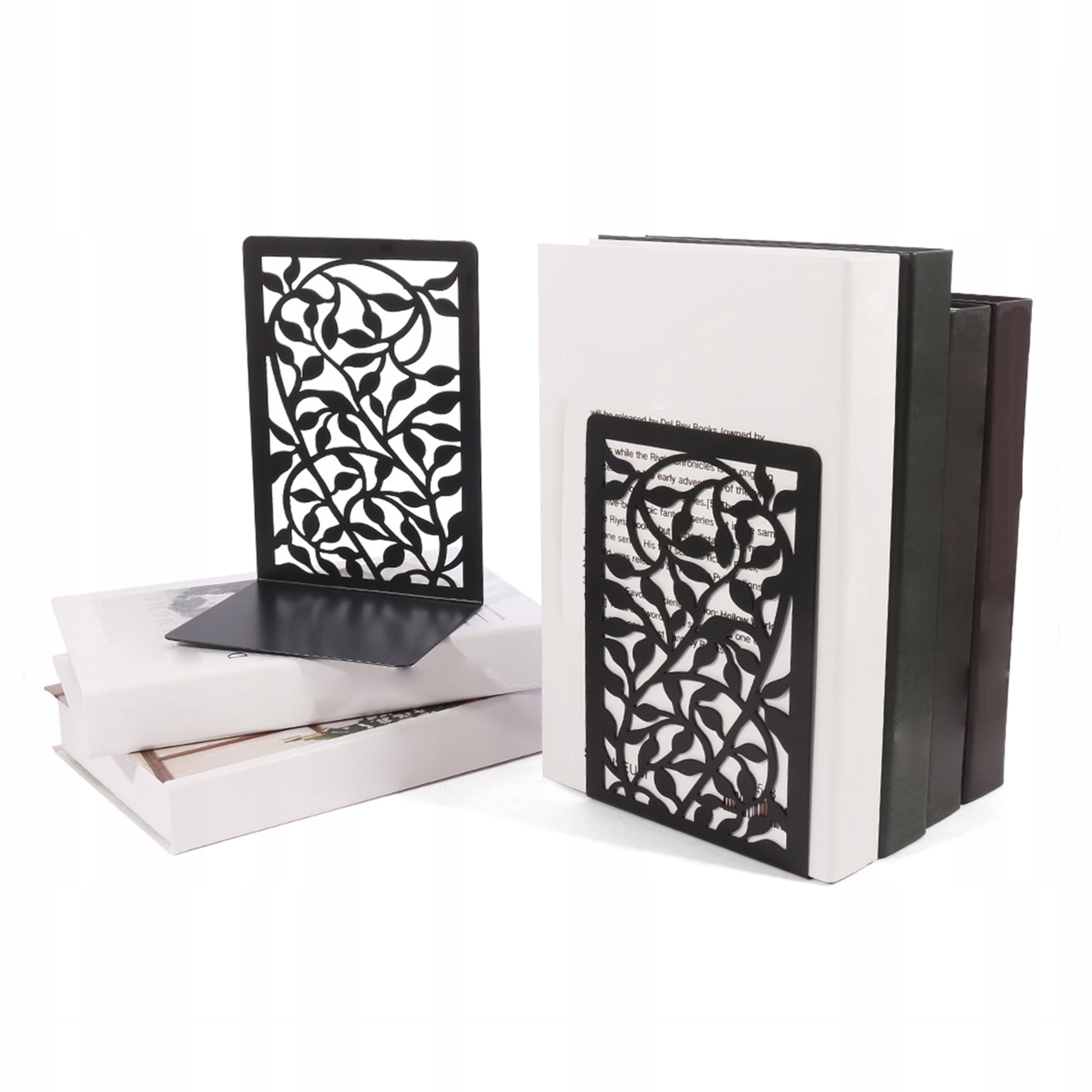 4 x PODPÓRKA DO KSIĄŻEK ANTYPOŚLIZGOWA METALOWA CZARNA PODPÓRKI STOJAK Marka inna