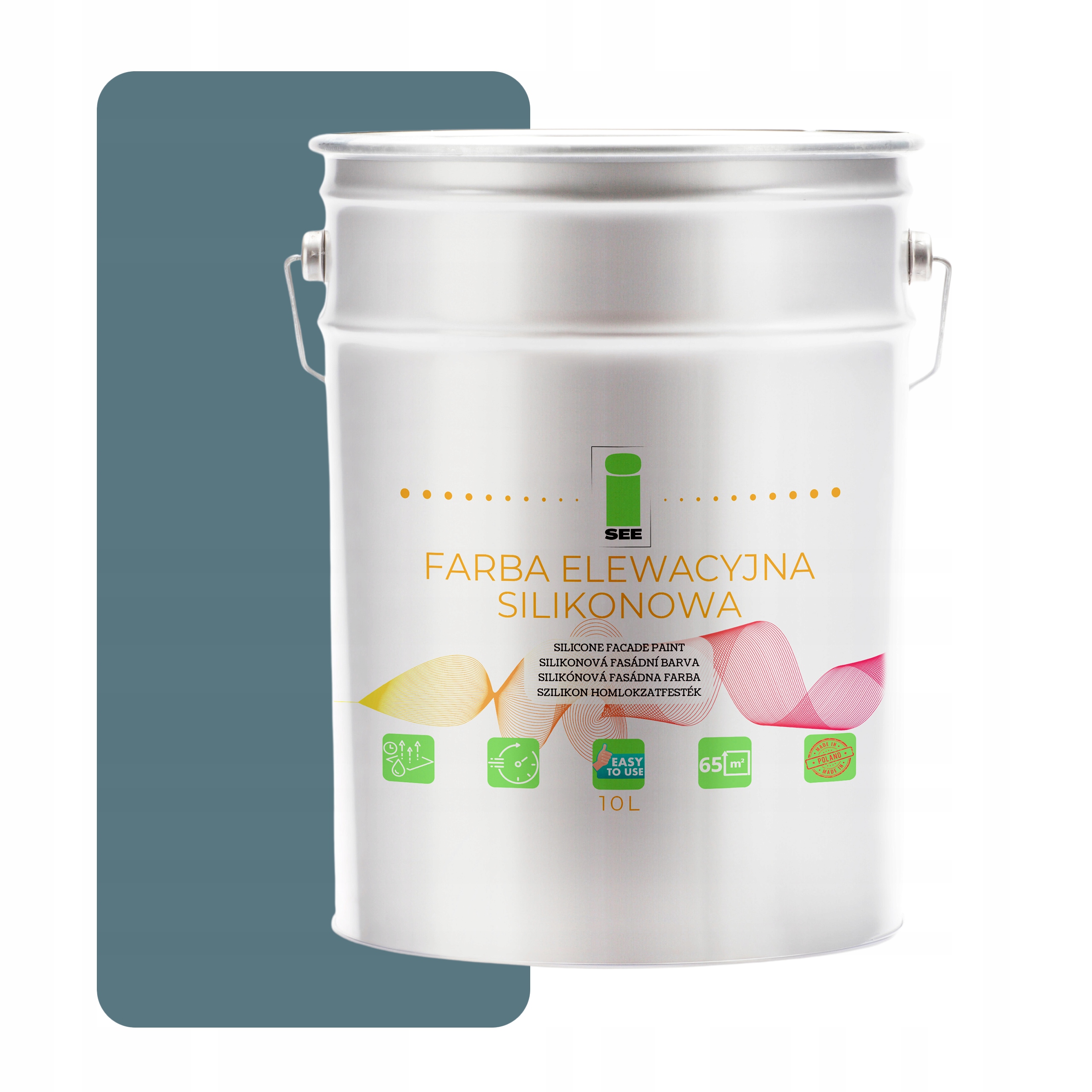 Fasádna Silikónová Fasádna Farba Šedá Bridlicová Tmavá 10 L Proti Riasam