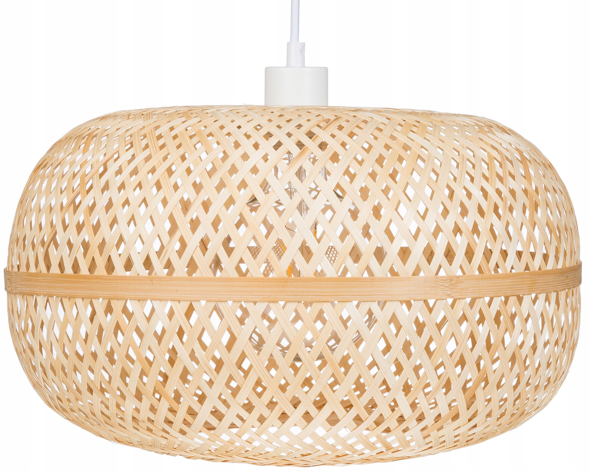 Bambusová závěsná lampa Boho Bambus, velká