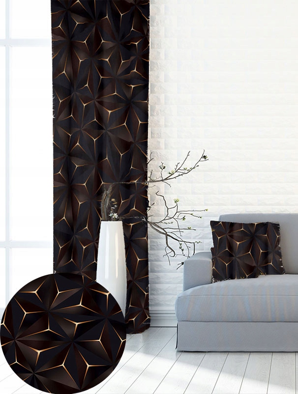 Záclony na míru oka a páskou Triangle3D