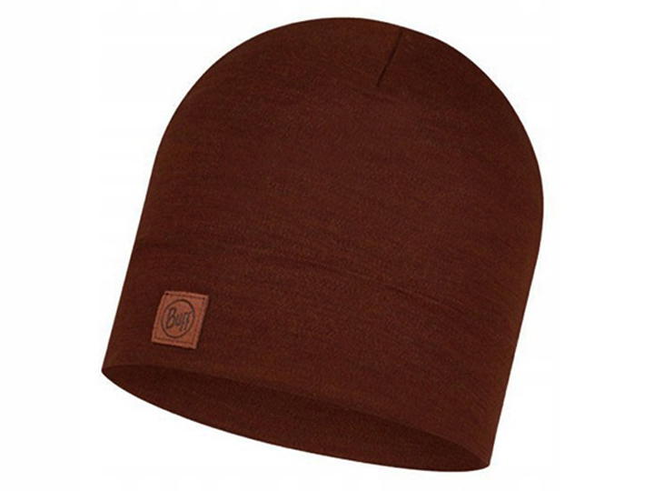 Buff czapka zimowa ciepła wełna merino heavyweight sienna