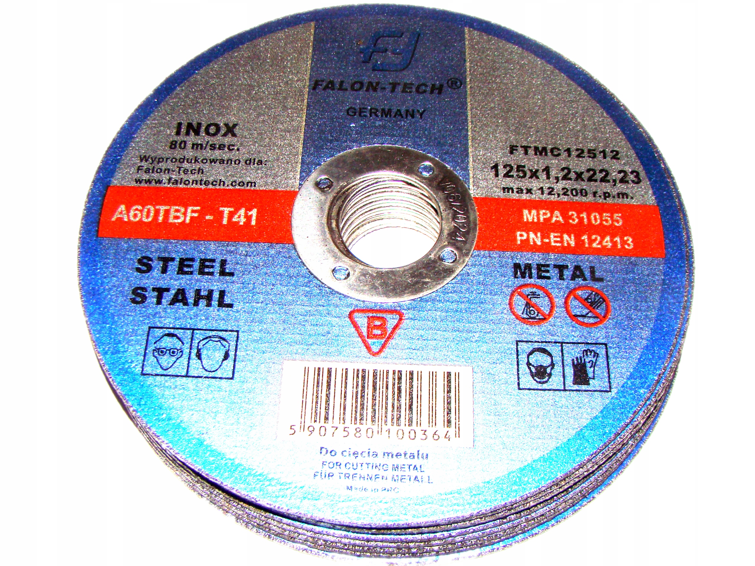 TARCZE TARCZA DO CIĘCIA METALU INOX 125x1,2 MM KCE