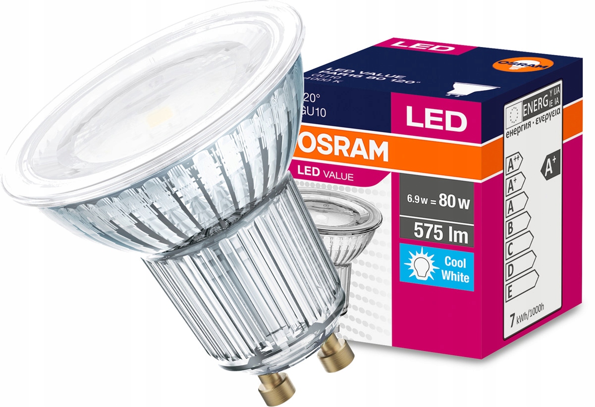 

Żarówka Led GU10 6,9W 80W 4000K 120° Osram