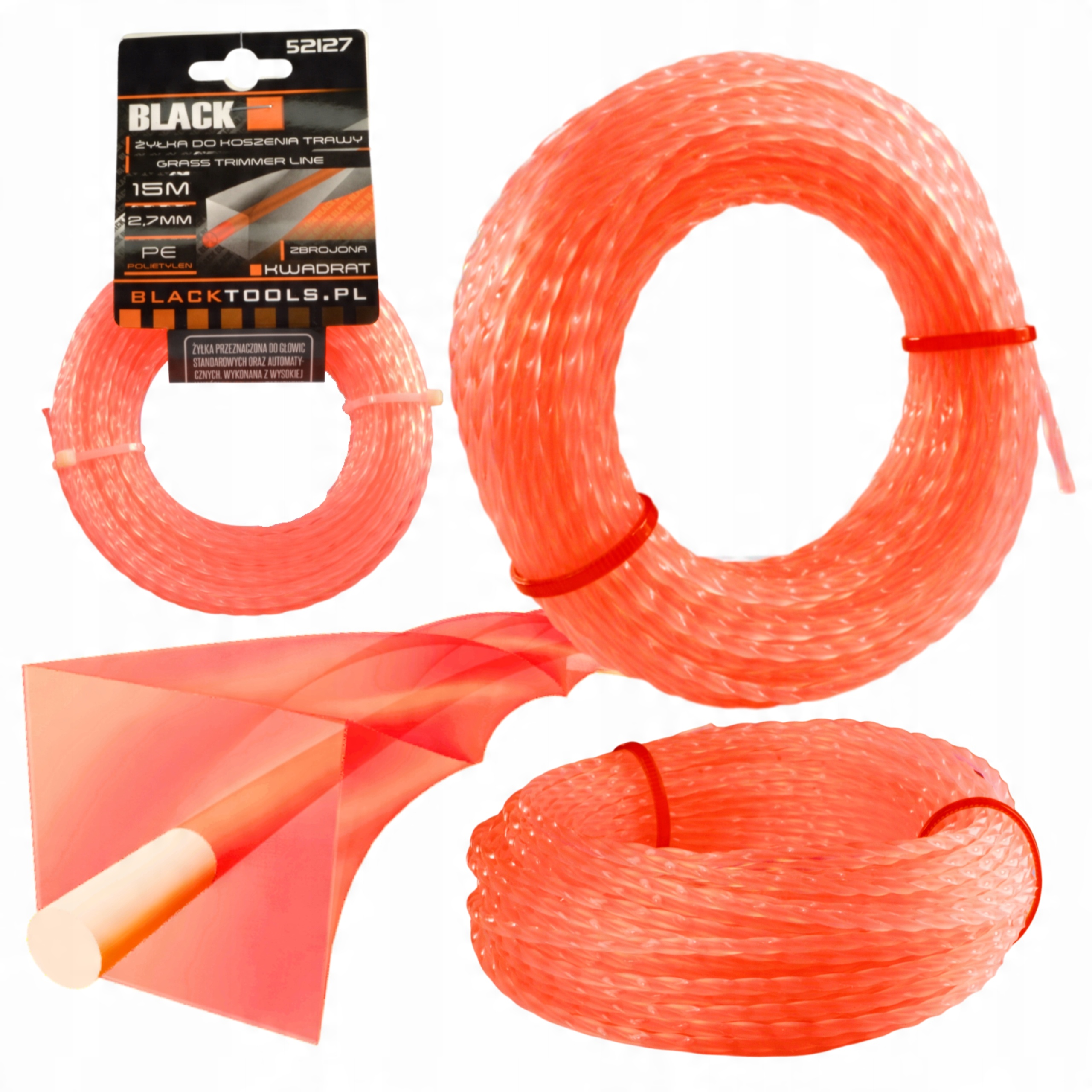 

Żyłka Tnąca Zbrojona Kwadrat 2,7MM 15M (52127)