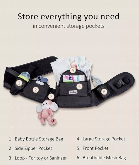 BABYMUST NOSIDEŁKO DLA DZIECKA PAS BIODROWY BABY CARRIER YM018 Kod producenta YM018