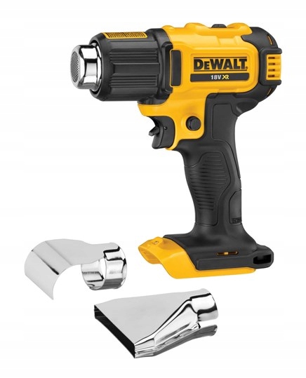 akumulátorová dvoupásmová horkovzdušná pistole s koncovkami, 18V DeWalt [DCE530N-XJ]