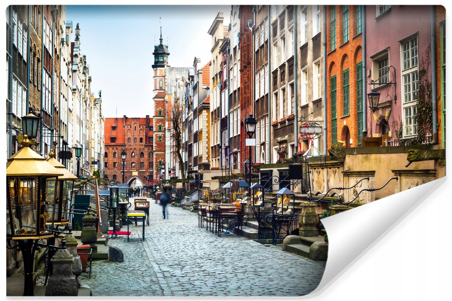 Fototapeta pro mládež Gdaňsk 3D činžovní domy 300x210