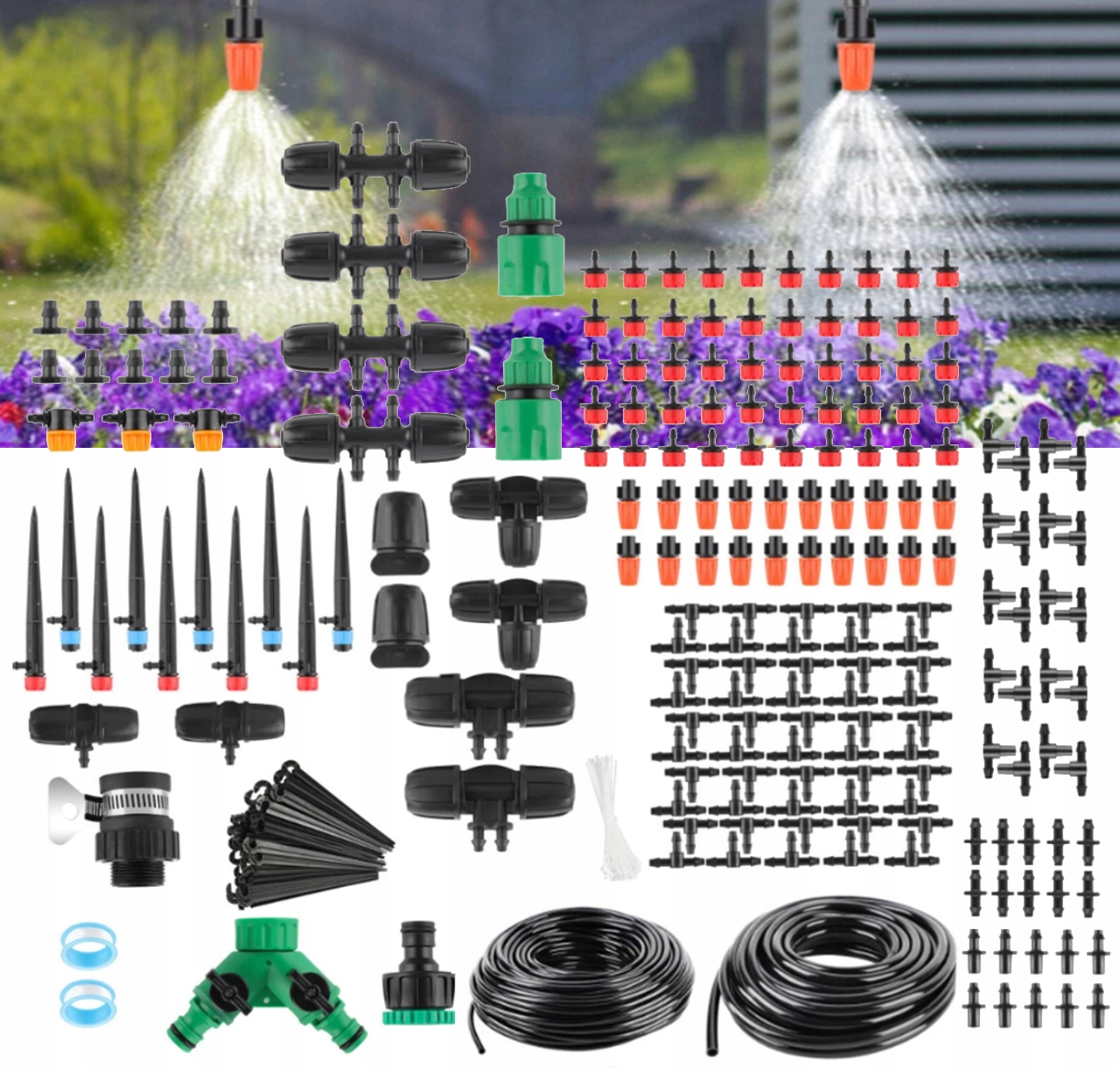 Sada Automatického Zavlažování Pro Trvalé Zavlažování, Kapkové Zavlažování 60 M 15 M