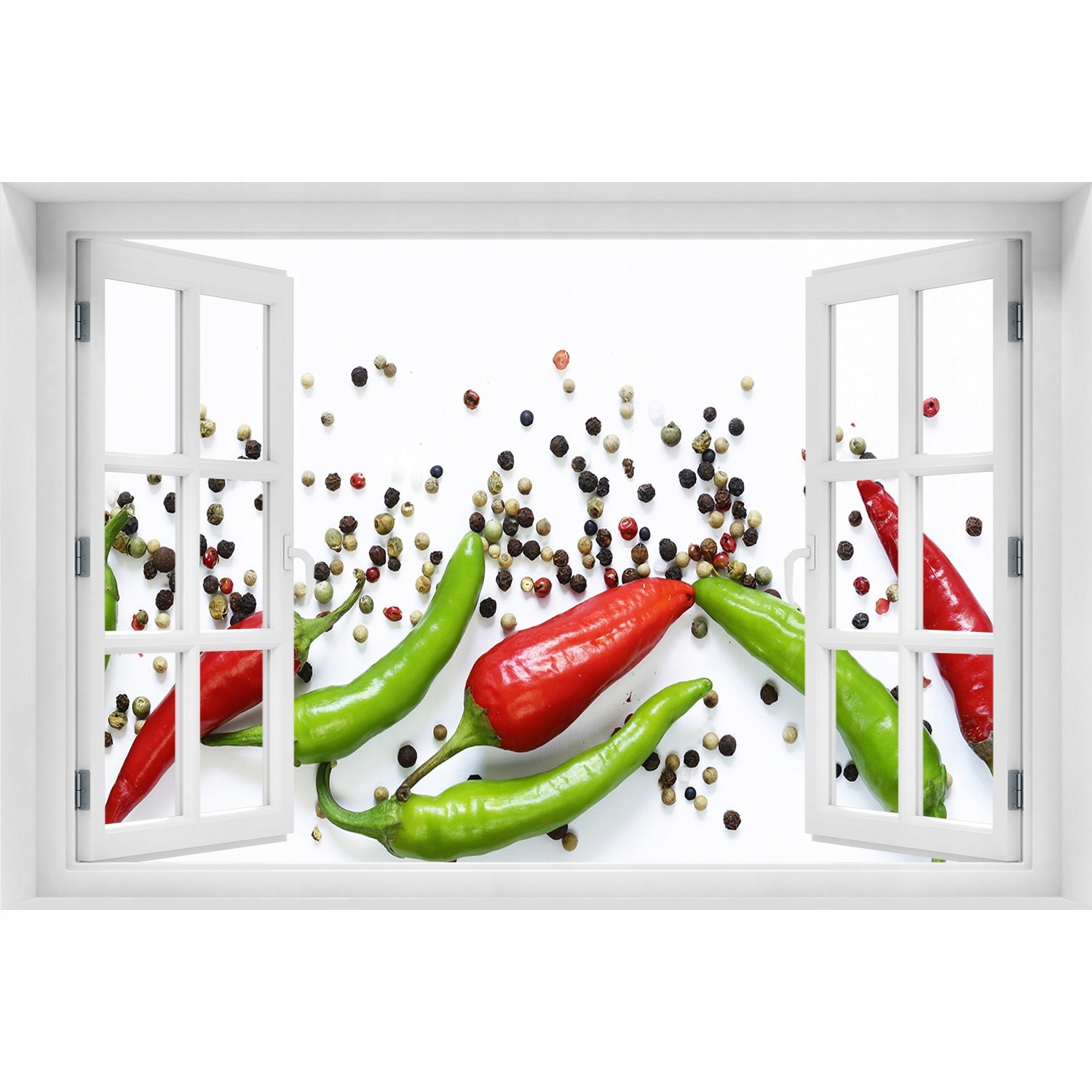 

Naklejka 3D Okno samoprzylepne Papryczki chilli