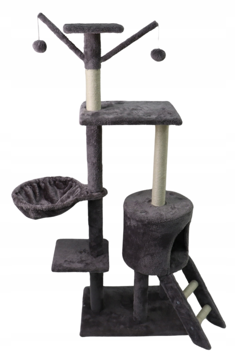 Drapak Dla Kota Wieża Domek Piłki Sznur Zabawka