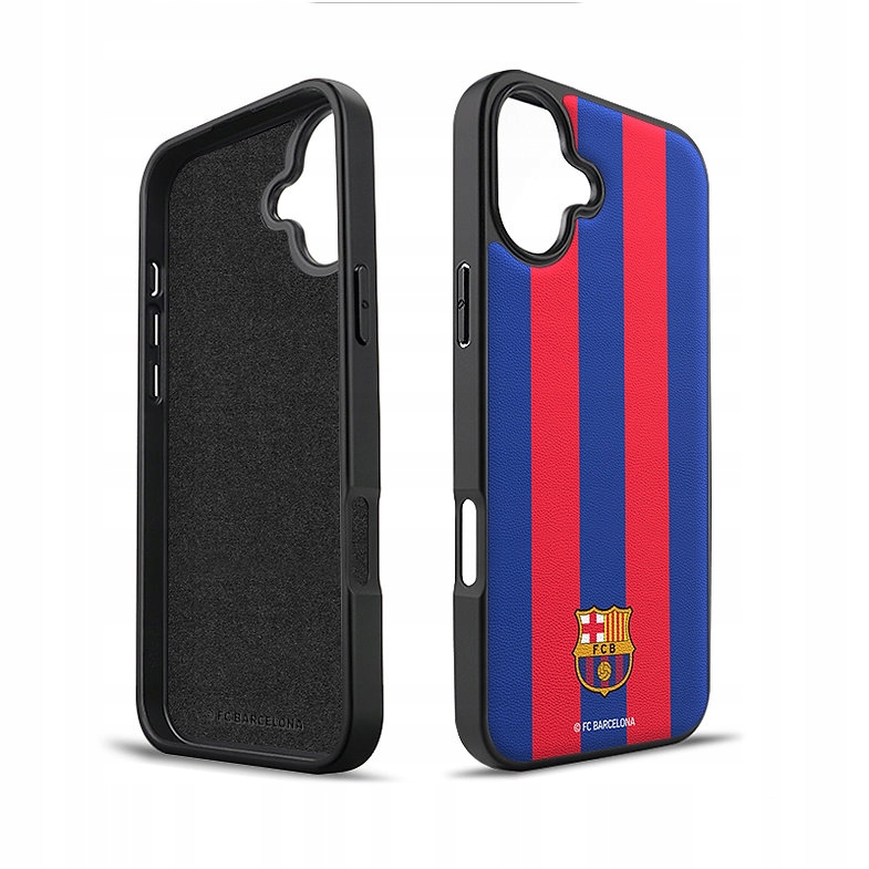 Pouzdro pro iPhone 16 Fc Barcelona Kožené Magnetické Magsafe Bg