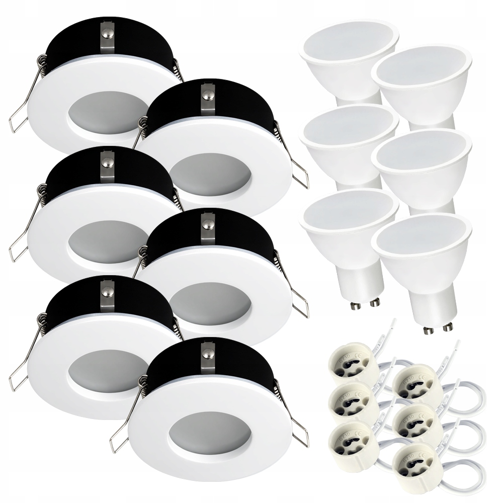 Halogenové zapuštěné svítidlo bílé IP44 koupelna podbití Led GU10 7W 4000K