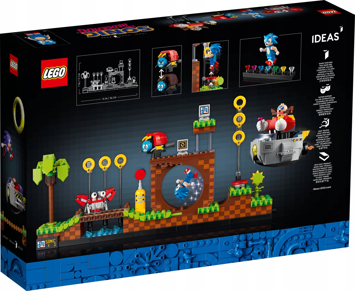LEGO IDEAS 21331 Sonic the Hedgehog Strefa Zielone Marka LEGO