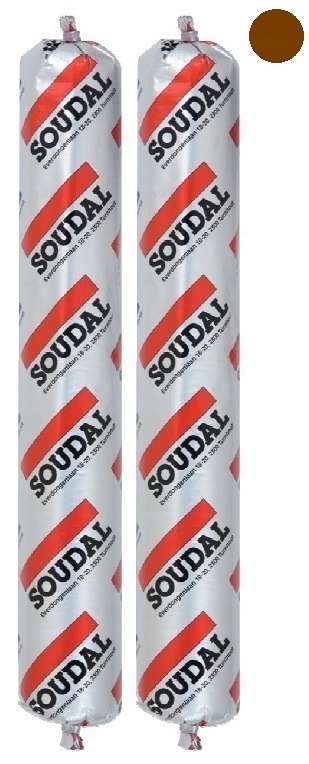 2x Silikon Neutralny Soudal Silirub 2 Brąz 600ml