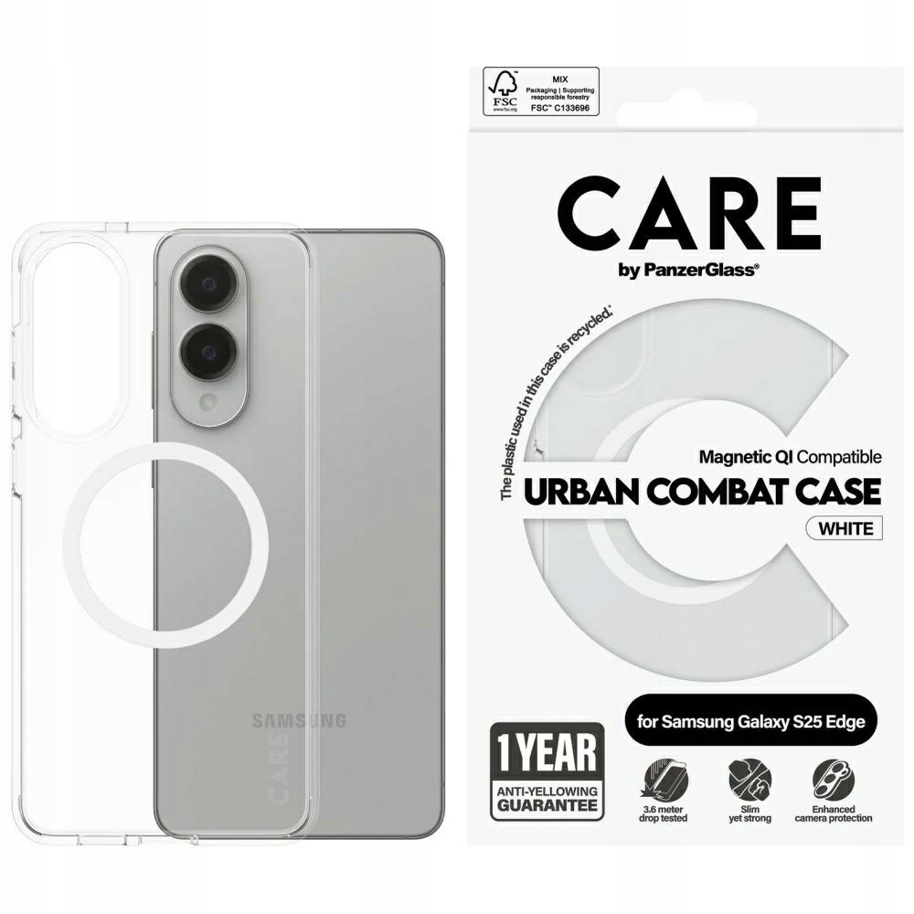 Pouzdro Care by PanzerGlass Flagship Urban Combat White Qi pro Samsung Galaxy