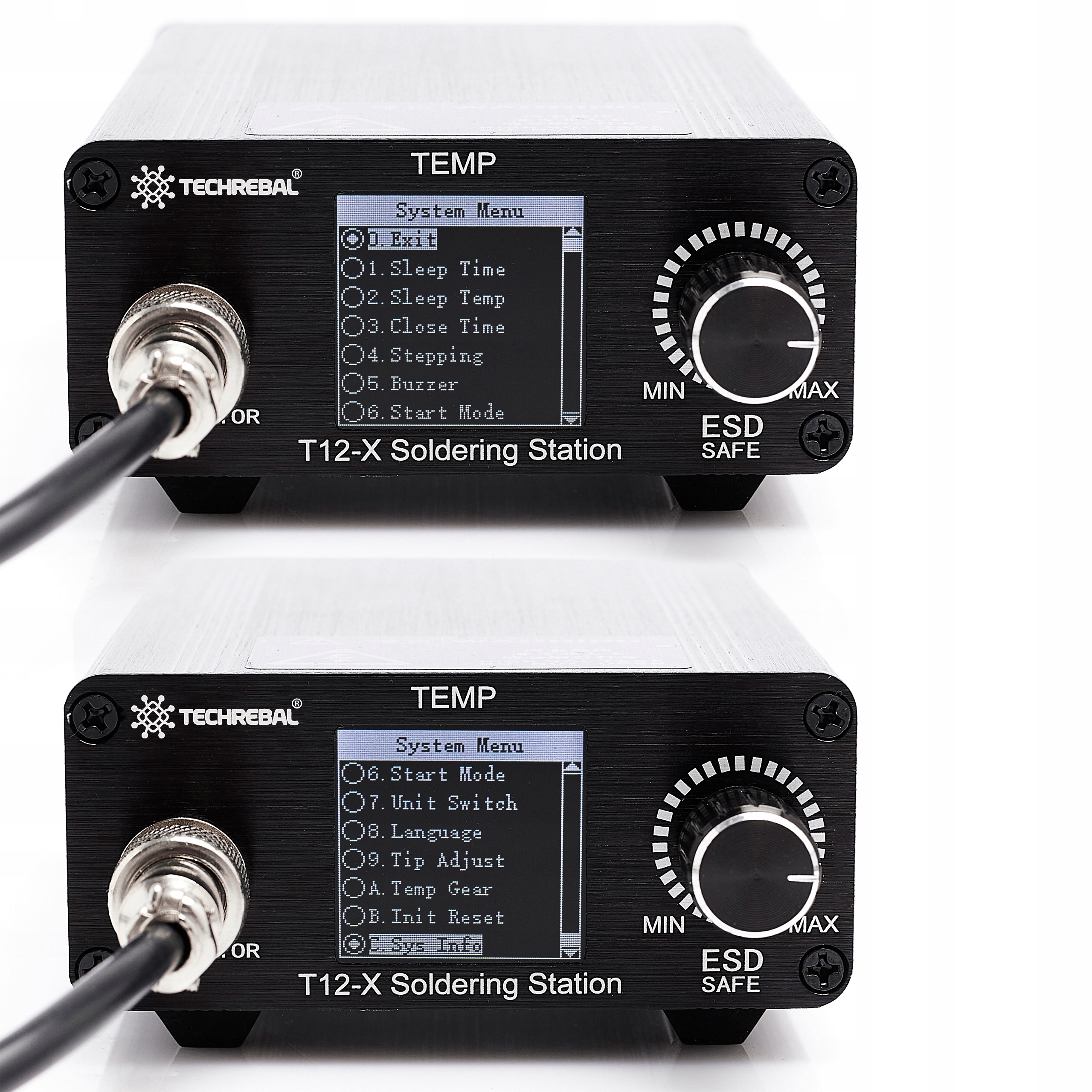 ZESTAW STACJA LUTOWNICZA TECHREBAL T12-X OLED 75W T12 + MATA + AKCESORIA Moc 75 W