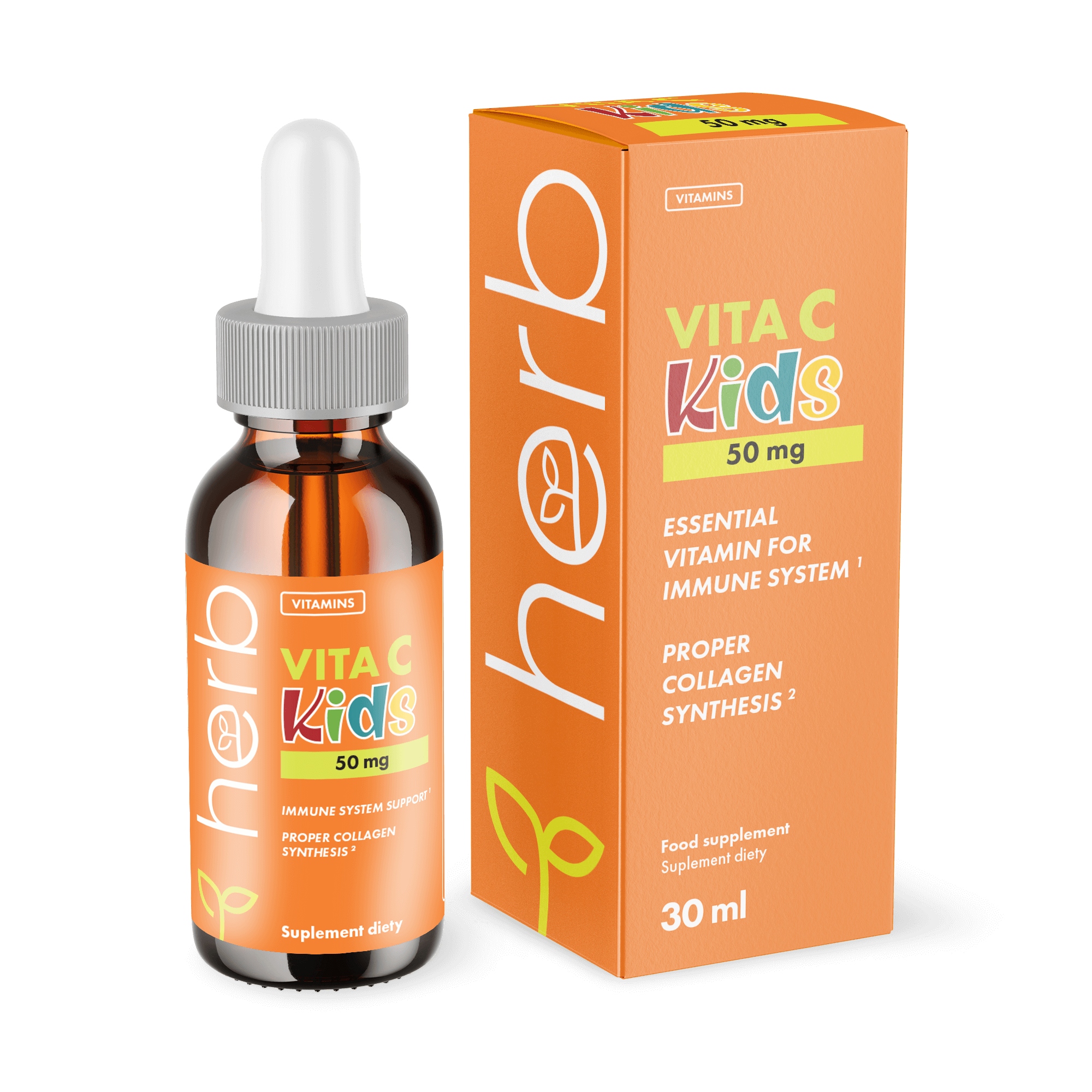 HERB VITA C FOR KIDS 30ml VITAMIN C PRE DETI V KVAPKÁCH ODOLNOSŤ