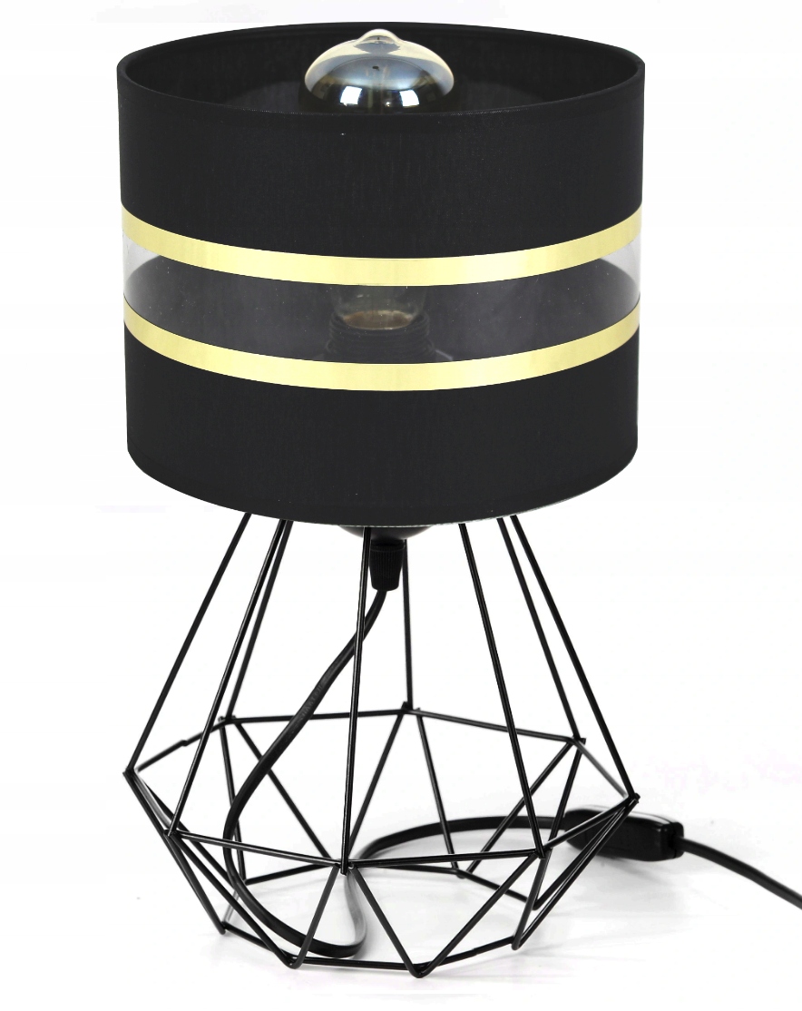 

Lampka Nocna Biurkowa Druciana Abażur Cien Loft