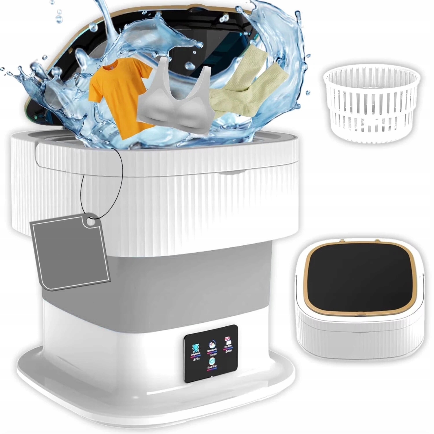 Przenośna mini pralka 11L składana podróżna automatyczna turystyczna