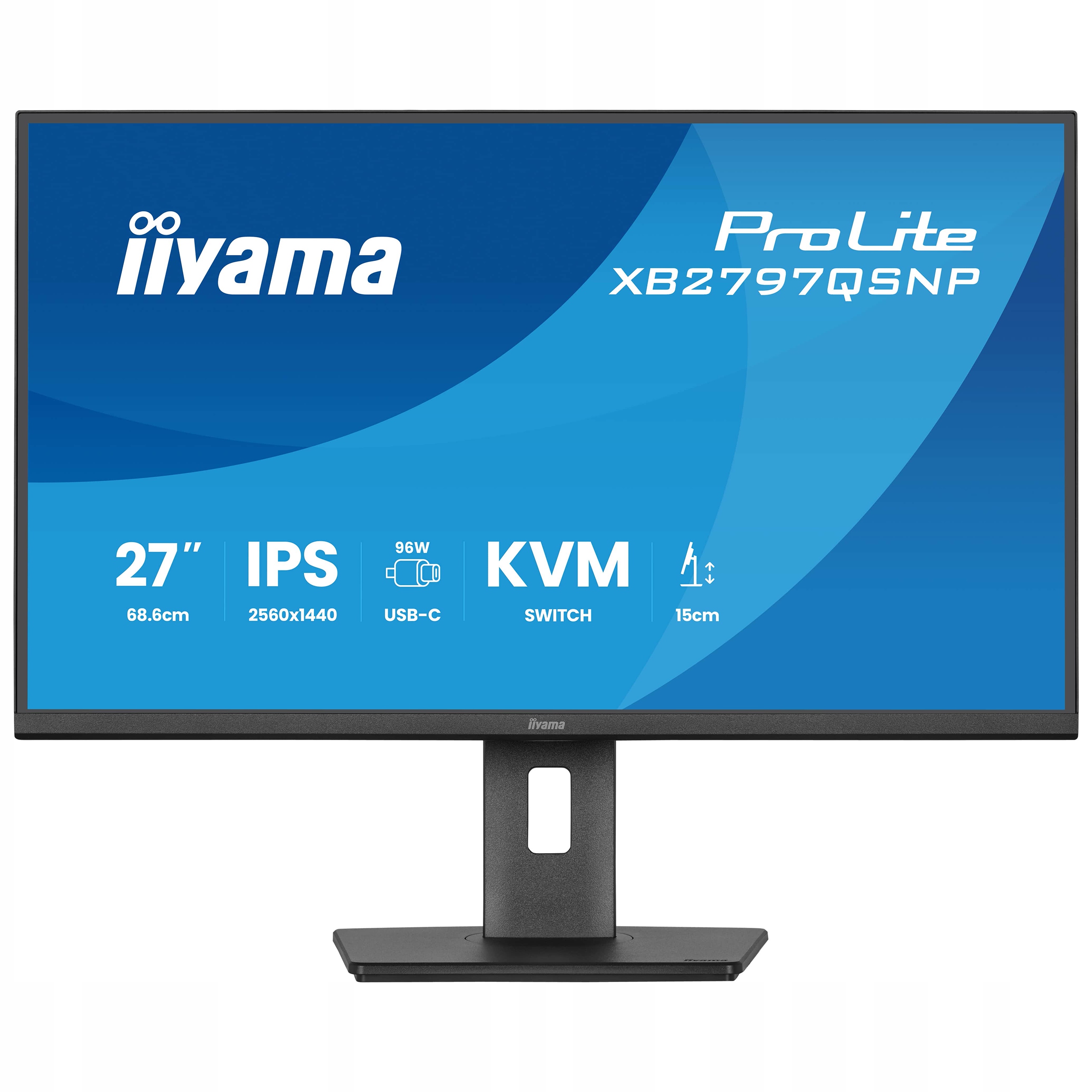Monitor 27" iiyama ProLite XB2797QSNP-B1 Wqhd Ips Led 1ms 75Hz Hdmi Usb-c