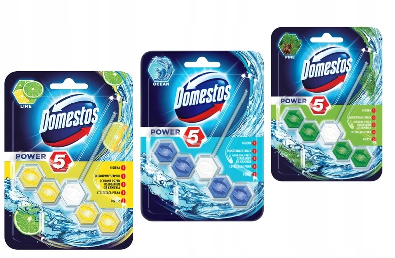 

Domestos Power 5 zawieszka do Wc Zestaw 3szt Mix