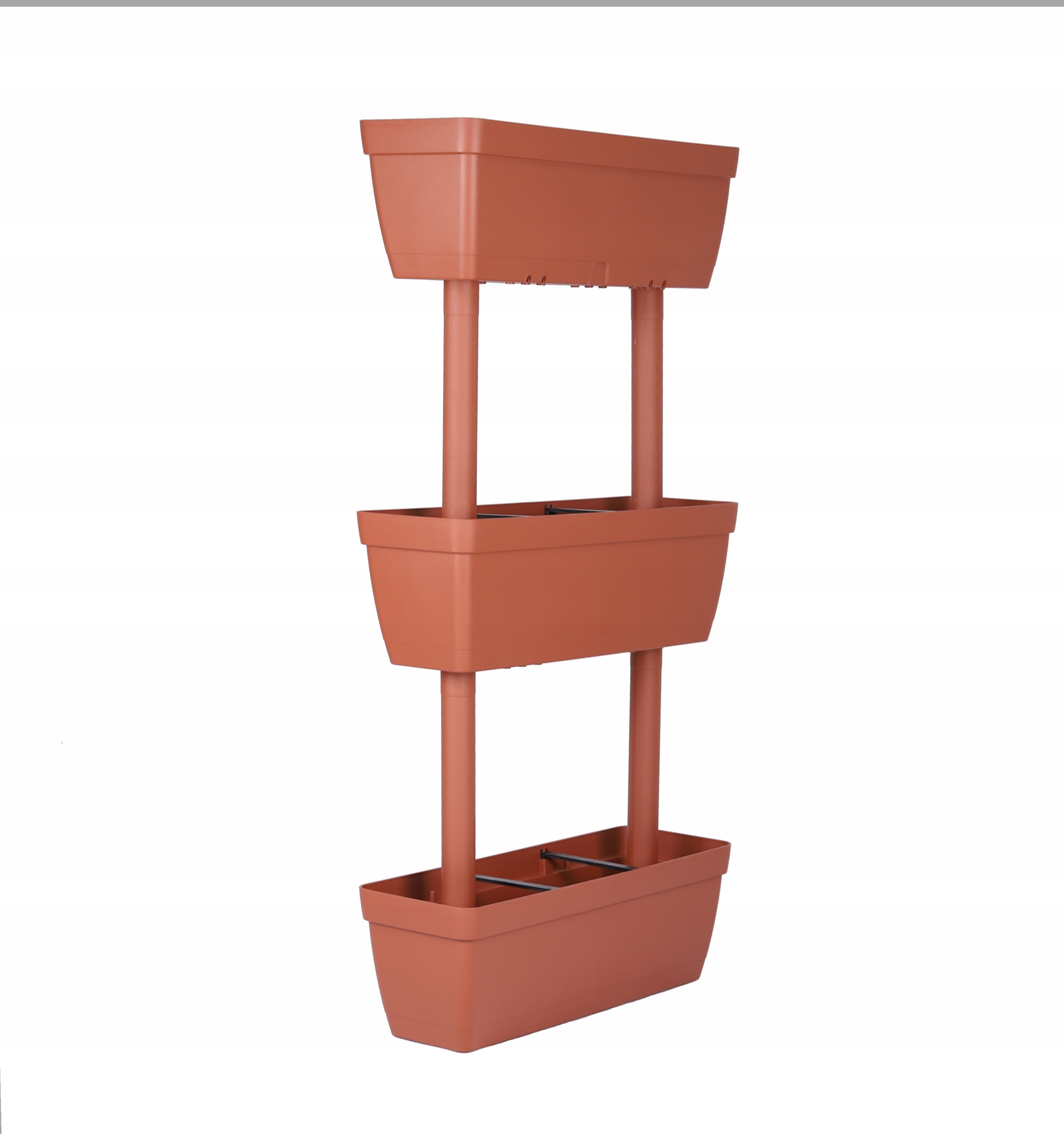 

Donica systemowa piętrowa 50x17x100cm ceglasta