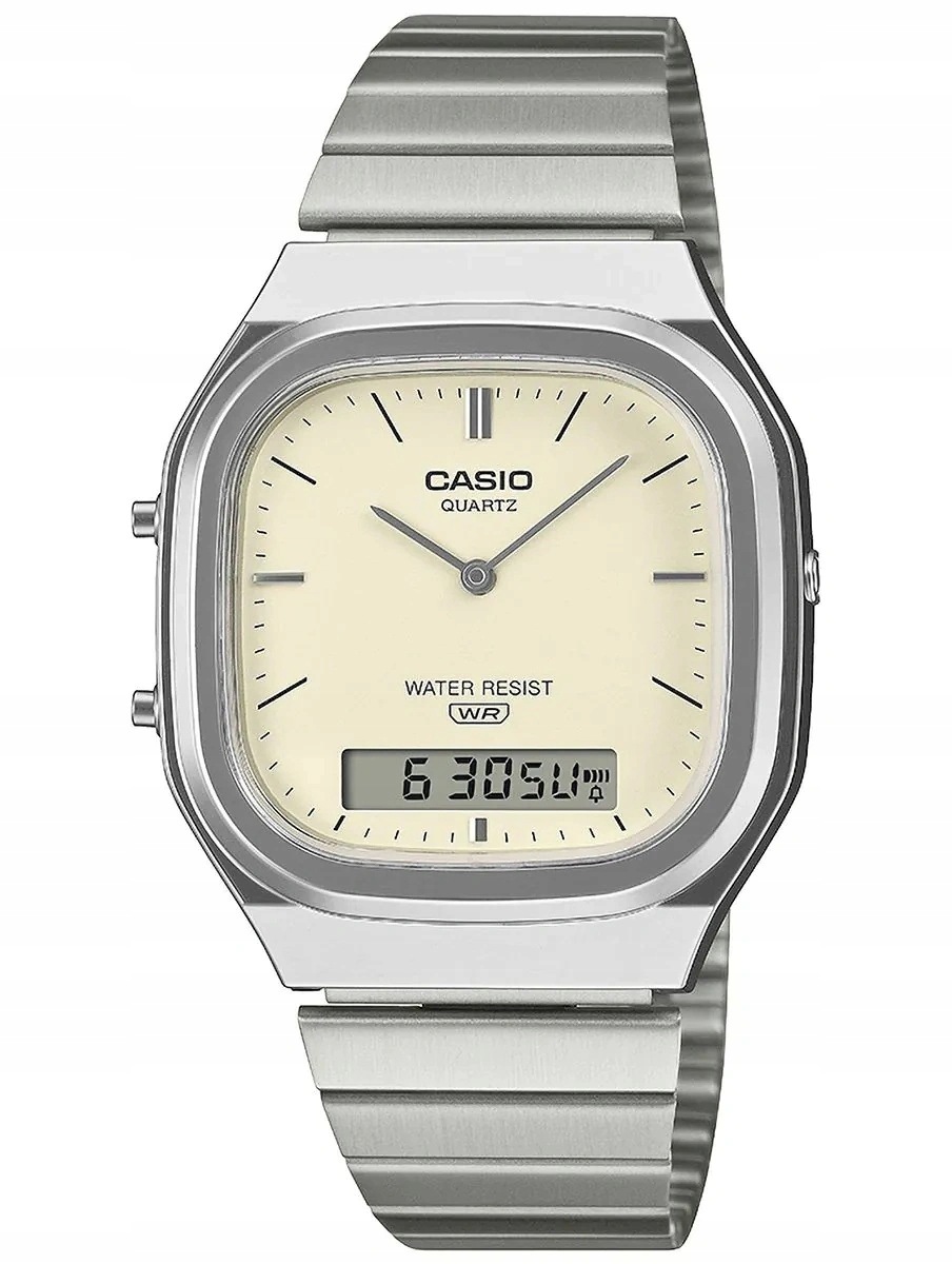Hodinky Casio AQ-240E-7A2EF Vintage Collection Retro Stříbrné