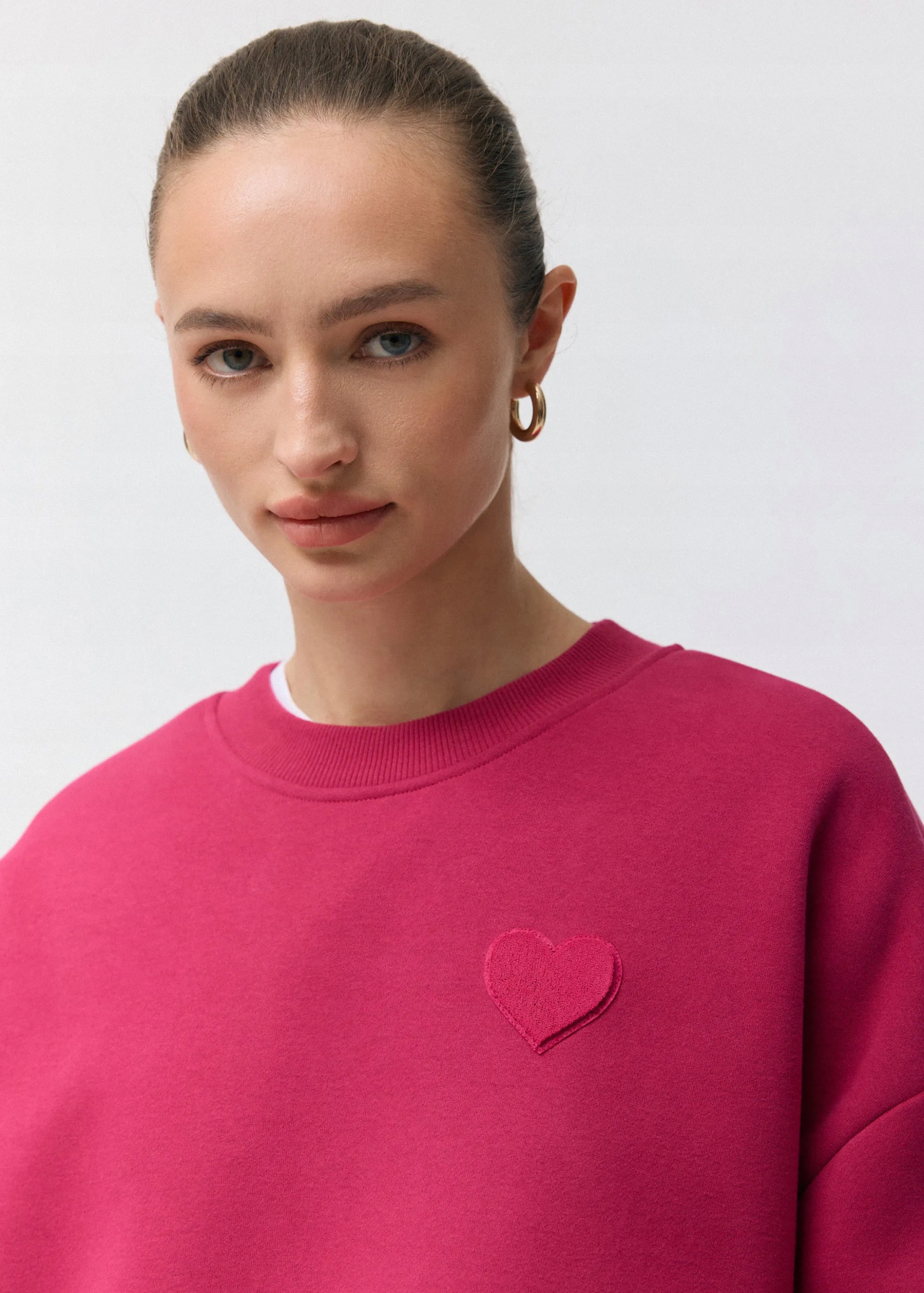 Bluza damska oversize bez kaptura Diverse Bell Tlc Fuksja M