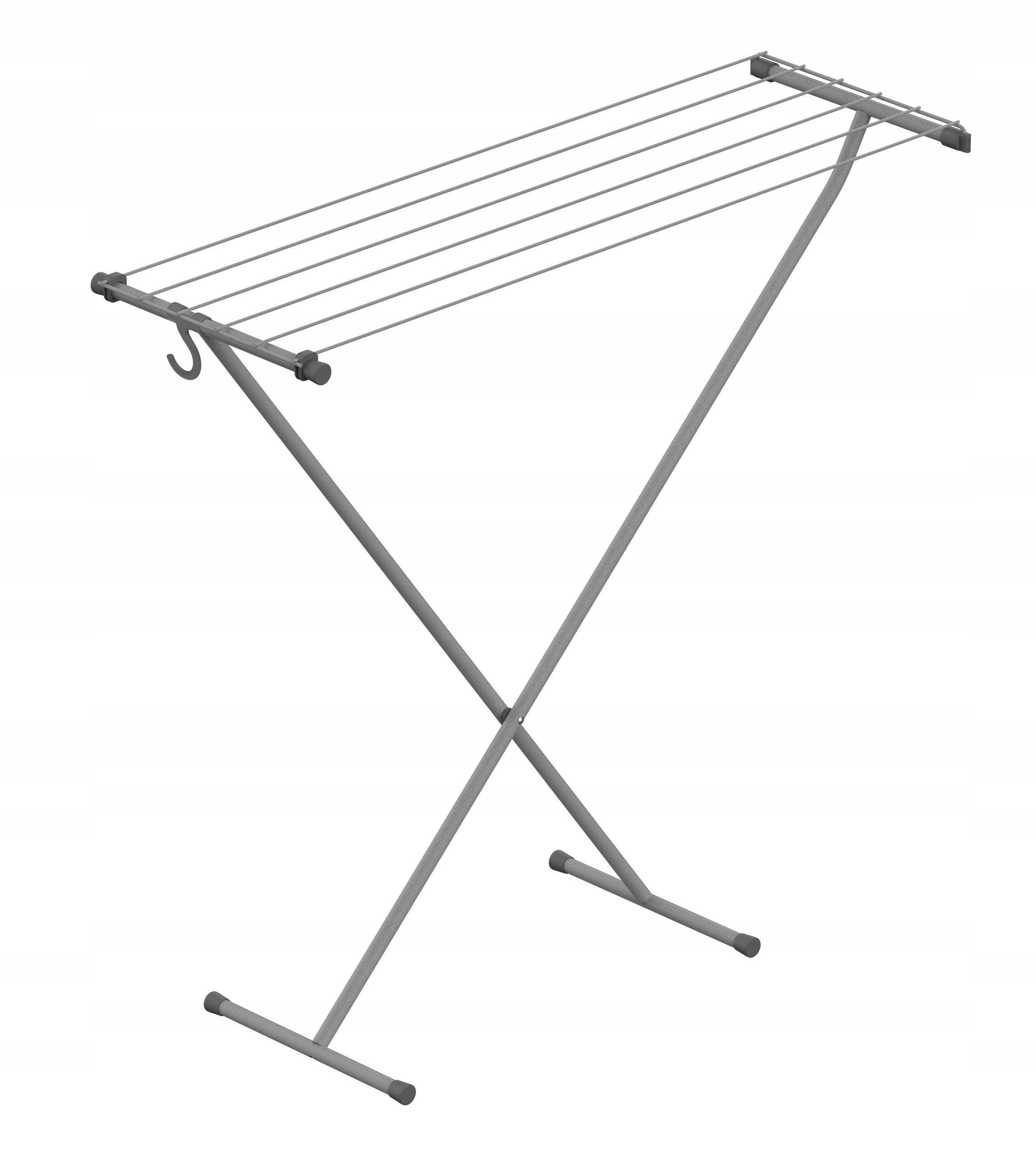 Levně Malý sušák na prádlo s háčkem Rorets Compact Space Grey šedý