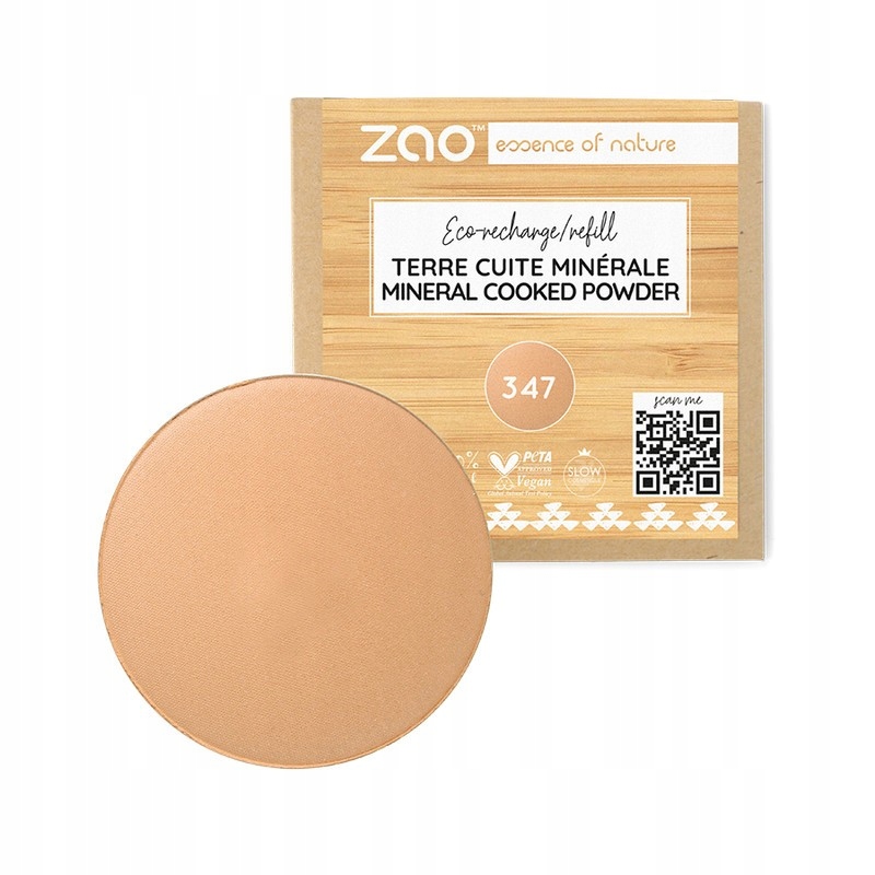 ZAO Puder mineralny, naturalny, wegański, , Ecocert, Zao Apricot beige 347