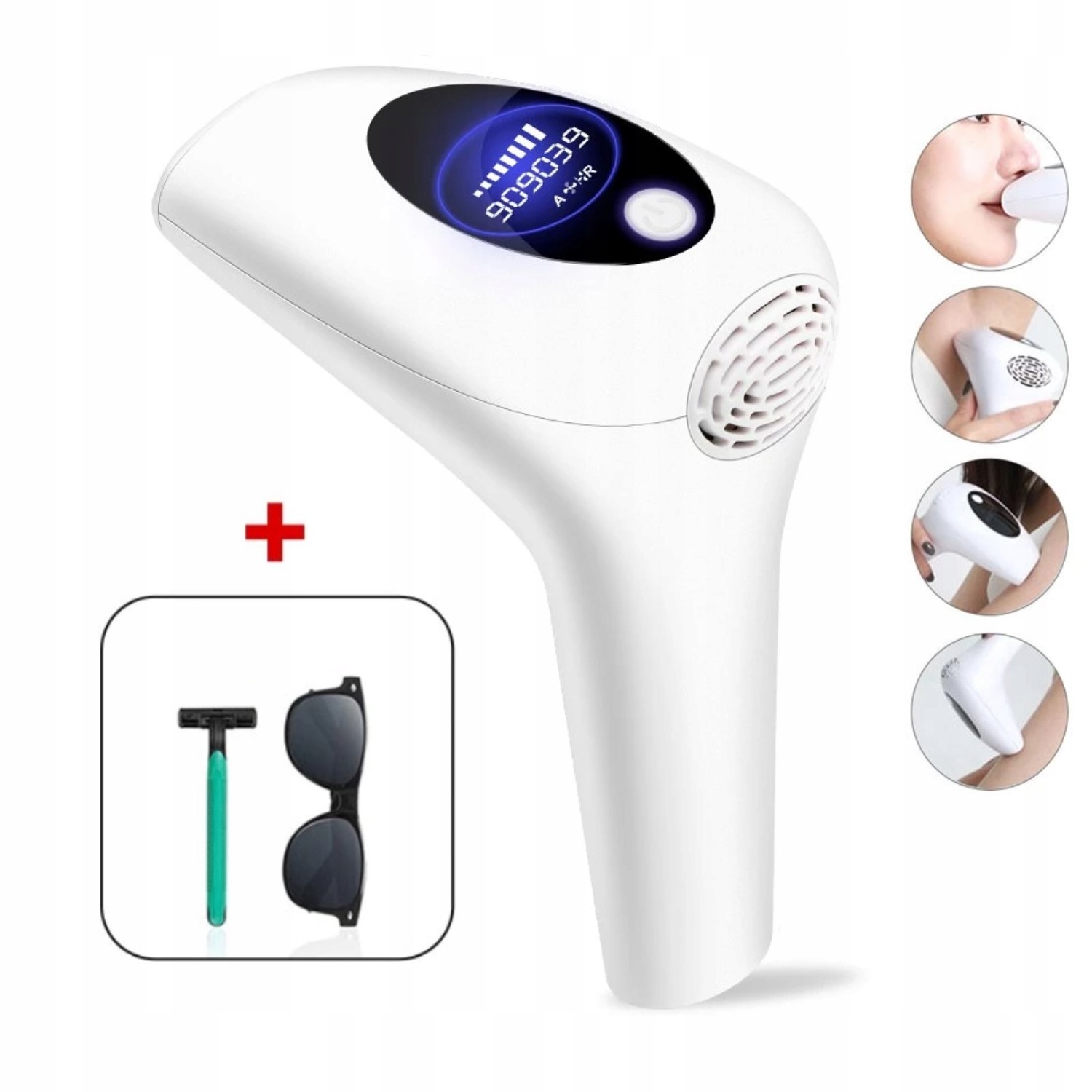 DEPILATOR LASEROWY IPL DO WŁOSÓW 8-MOCY ZESTAW BEZBOLESNY KOSMETYCZKA NÓG Stan opakowania oryginalne