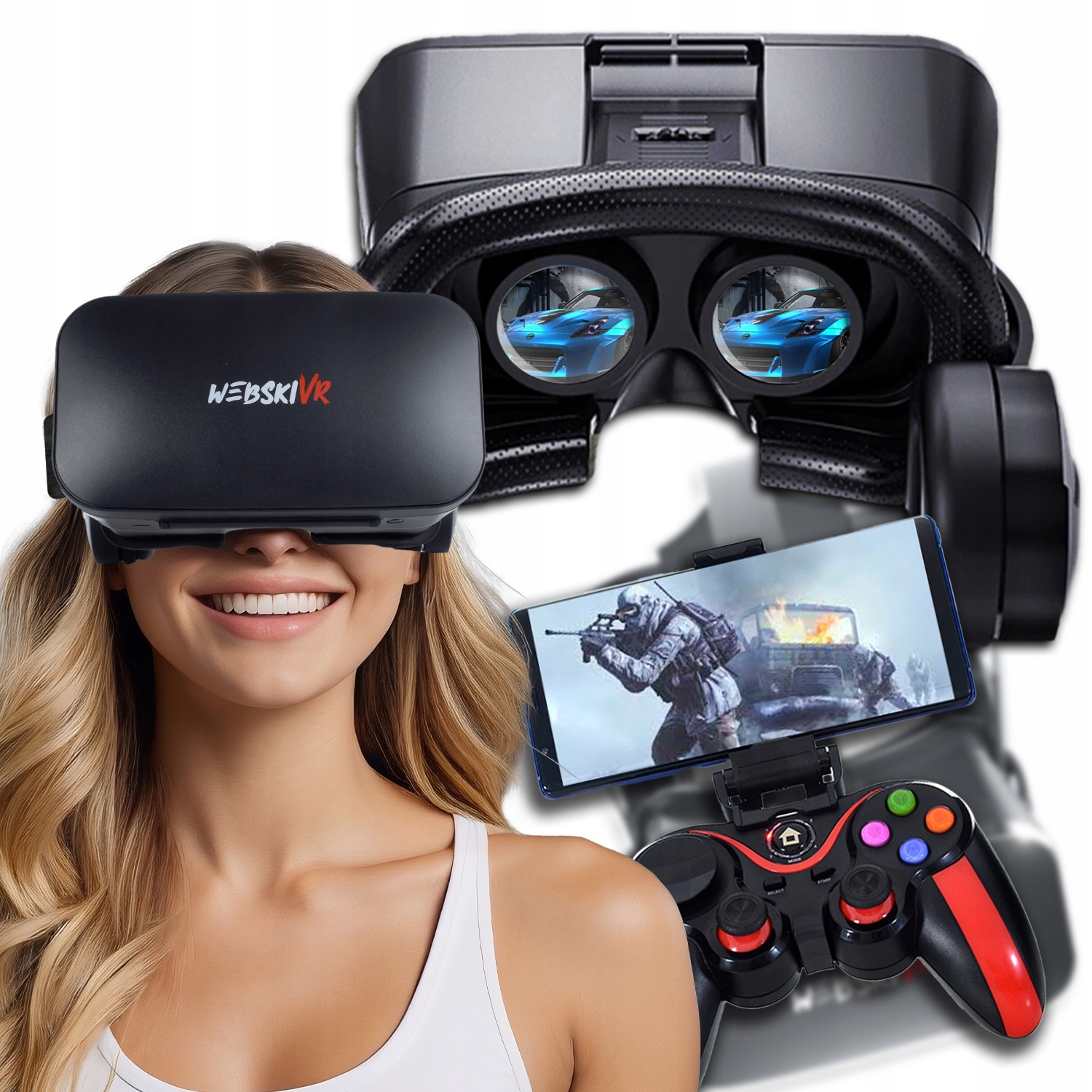 Brýle Vr Brýle S Bezdrátovými Sluchátky Bluetooth Pro Telefon Pad