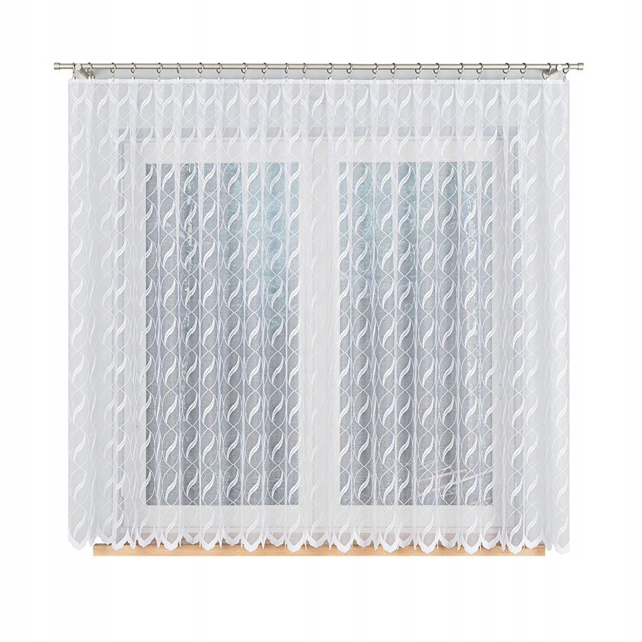 Hotová záclona Bílá Frania, výška 160 x 500 cm, Univerzální Vzor