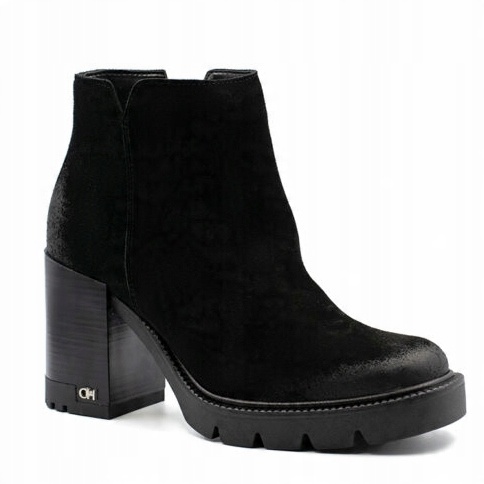 

Chebello 3039-034 czarny welurowy botek skóra r 38