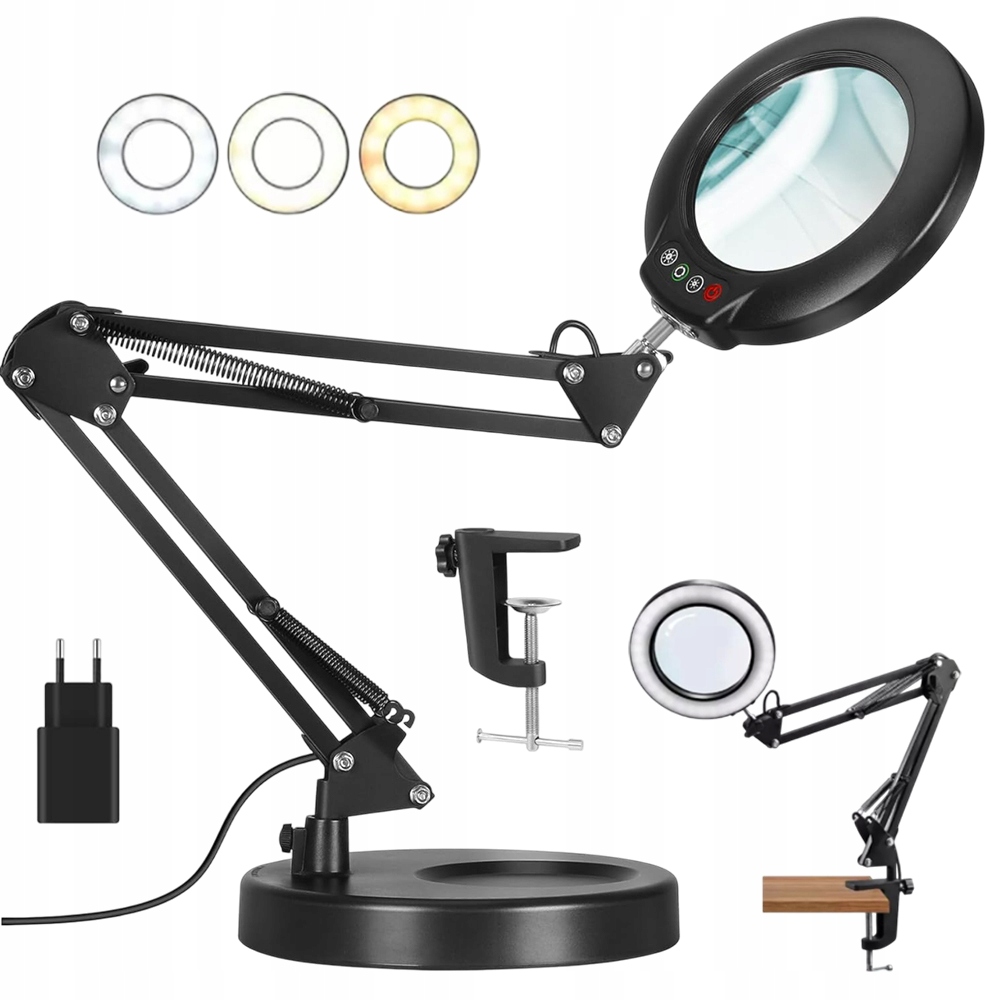 Stolní Led lampa Kosmetická lampa Stmívač Zvětšovací lupa