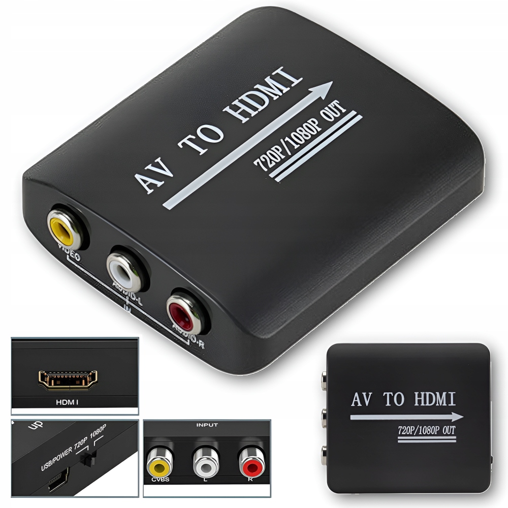 Konwerter z AV CVBS 3x Chinch na HDMI Kod producenta 3E4-01-17