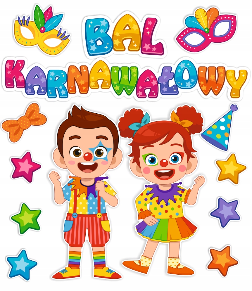 Dekoracja Bal Karnawałowy dla dzieci przedszkole szkoła duża (rozmiar XXL)  14919321237 - Allegro.pl