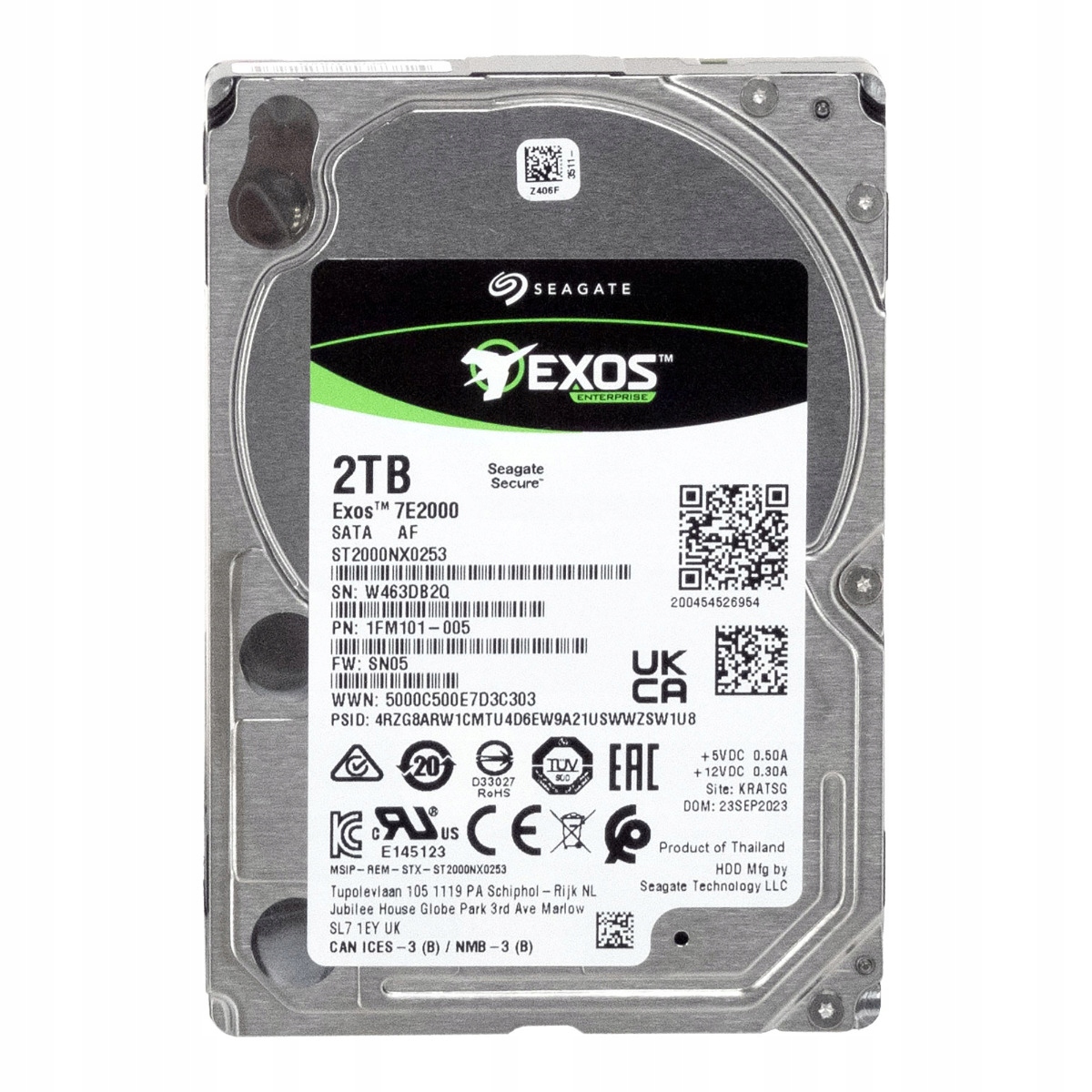 Seagate Exos 7E2000 2TB 7.2K 128MB Sata III 2.5'' ST2000NX0253